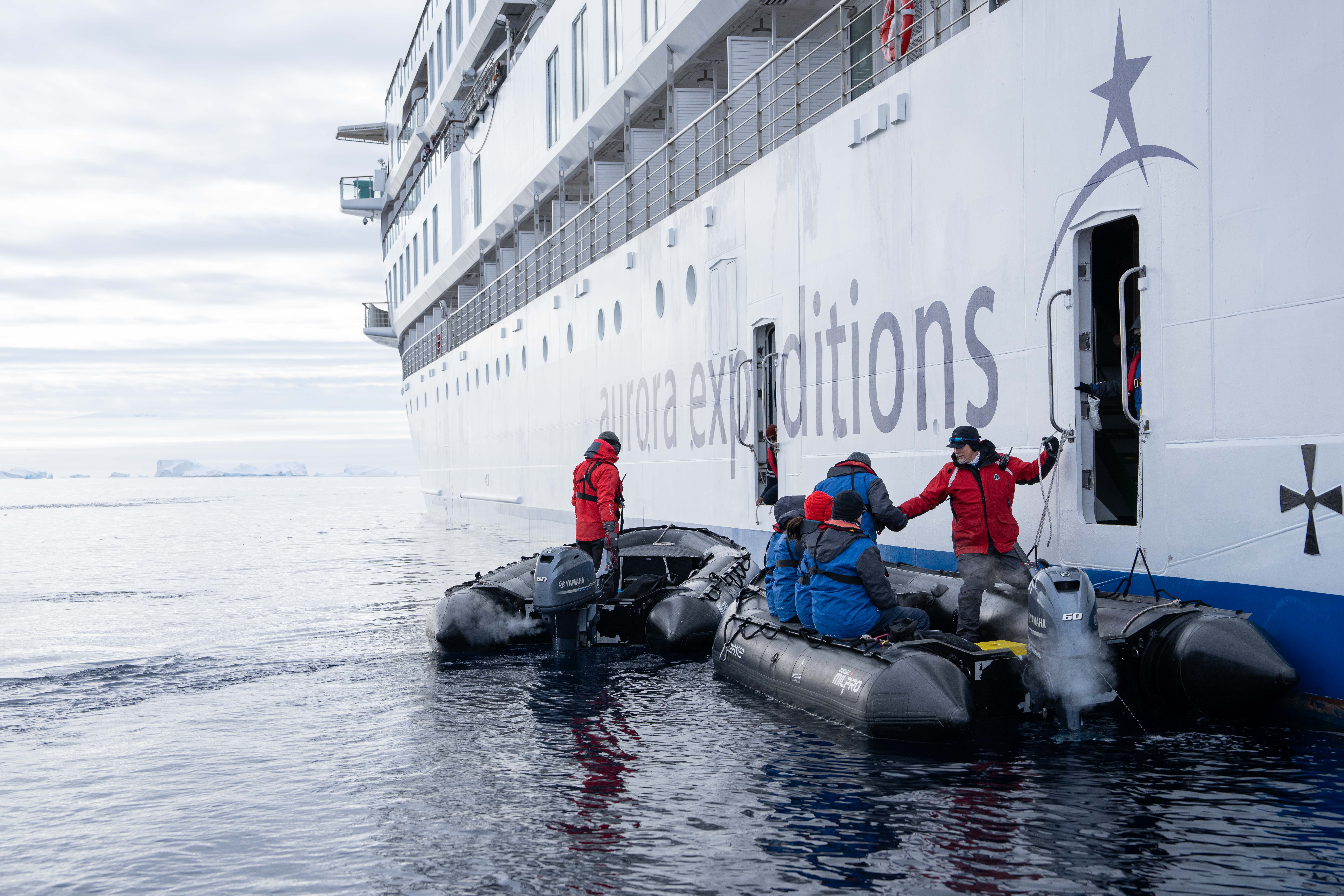 15 Zodiacs und vier Einstiegsbereiche ermöglichen schnelle, sichere Anlandungen und minimieren Wartezeiten – für mehr Zeit im Expeditionsgebiet.